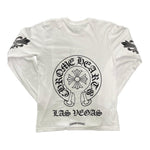 Chrome Hearts Las Vegas L/S T-shirt White - Supra Sneakers - Image 2