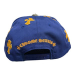 Chrome Hearts Leather Patches Snapback Hat Blue / Yellow - Supra Sneakers - Image 3