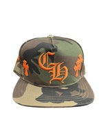 Chrome Hearts Leather Patches Snapback Hat Camo / Orange - Supra Sneakers - Image 4