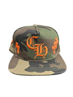 Chrome Hearts Leather Patches Snapback Hat Camo / Orange - Supra Sneakers - Image 1