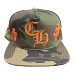 Chrome Hearts Leather Patches Snapback Hat Camo / Orange - Supra Sneakers - Image 4