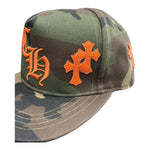 Chrome Hearts Leather Patches Snapback Hat Camo / Orange - Supra Sneakers - Image 6
