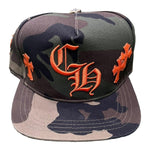 Chrome Hearts Leather Patches Snapback Hat Camo / Orange - Supra Sneakers - Image 7