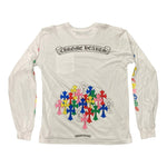 Chrome Hearts Multi Color Cemetery L/S T-Shirt White - Supra Sneakers - Image 3