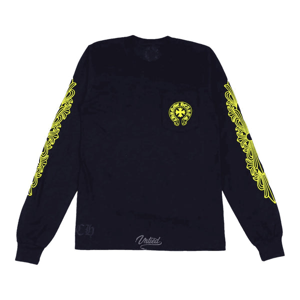 Chrome Hearts Neck Scroll Logo L/S T-shirt Black Green - Supra Sneakers
