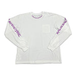 Chrome Hearts Neck Scroll Logo L/S T-shirt White Purple - Supra Sneakers - Image 1