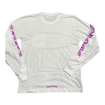 Chrome Hearts Neck Scroll Logo L/S T-shirt White Purple - Supra Sneakers - Image 3