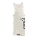 Chrome Hearts Scroll Rib Tank Top White - Supra Sneakers - Image 2
