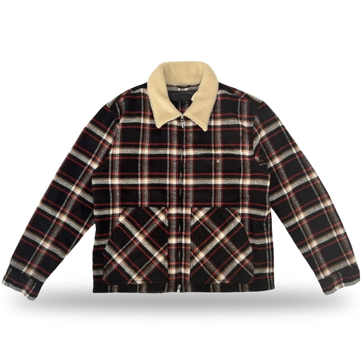 Chrome Hearts Black Sheep Plaid Fleece Jacket - Supra Sneakers