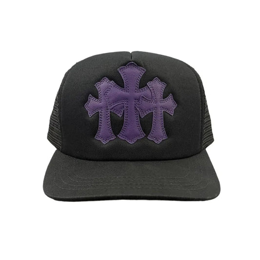 Chrome Hearts St. Barth's Cemetery Cross Patch Hat Black & Purple - Supra Sneakers