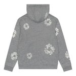 Denim Tears Cashmere Swarovski Cotton Wreath Zip Hoodie Grey - Image 2
