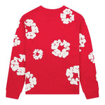 Denim Tears Long Sleeve Cotton Wreath Tee Red - Image 2