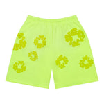 Denim Tears Mono Cotton Wreath Sweat Shorts Neon Green - Image 2