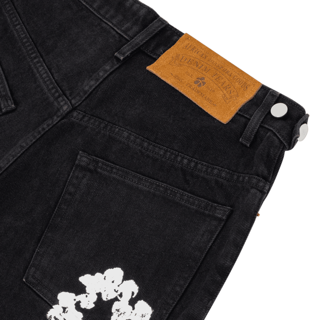 Denim Tears The Cotton Wreath Jean Short Black - Supra Sneakers