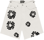 Denim Tears The Cotton Wreath Jean Short White - Supra Sneakers - Image 1