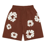 Denim Tears The Cotton Wreath Sweat Shorts Brown - Supra Sneakers - Image 1