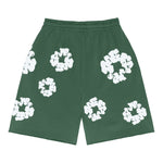 Denim Tears The Cotton Wreath Sweat Shorts Green - Supra Sneakers - Image 2