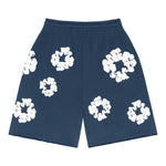 Denim Tears The Cotton Wreath Sweat Shorts Navy Blue - Supra Sneakers - Image 2
