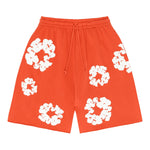 Denim Tears The Cotton Wreath Sweat Shorts Orange - Supra Sneakers - Image 1