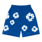 Denim Tears The Cotton Wreath Sweat Shorts Royal Blue - Supra Sneakers - Image 2