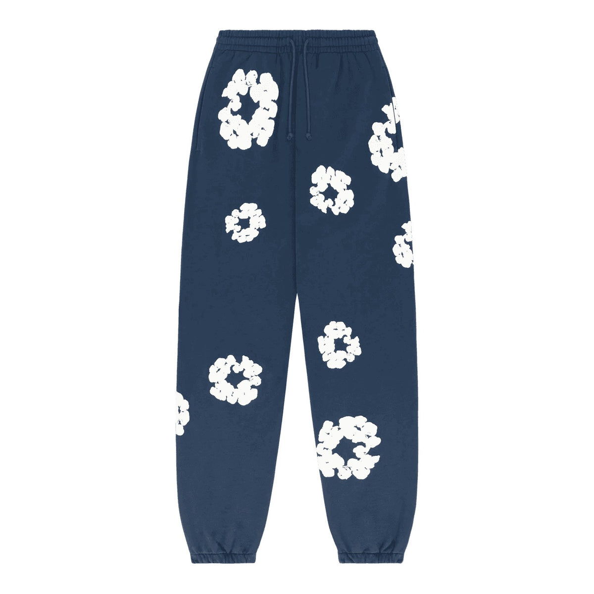 Denim Tears The Cotton Wreath Sweatpants Navy Blue - Supra Sneakers