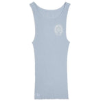Chrome Hearts Horseshoe Rib Tank Top Baby Blue - Image 1
