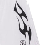 Hellstar Flame Mesh Shorts White - Image 1