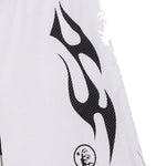 Hellstar Flame Mesh Shorts White - Image 3