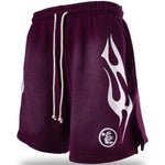 Hellstar Flame Shorts Purple Brown - Image 3