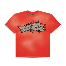 Hellstar Sports Red Crack Print T-Shirt