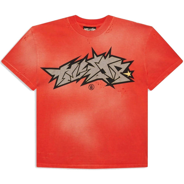 Hellstar Sports Red Crack Print T-Shirt - Supra Sneakers