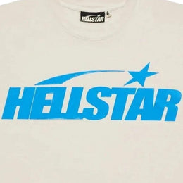 Hellstar Studios Classic Gel T-Shirt Beige & Light Blue