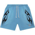 Hellstar Studios Flame Shorts Blue - Image 1