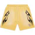 Hellstar Studios Flame Shorts Yellow