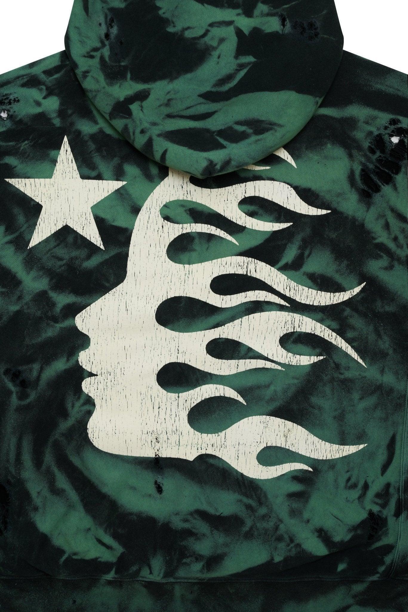 Hellstar Studios Green Marble Paradise Hoodie - Supra Sneakers