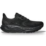 Black Hoka running shoe on a white background - Image 1
