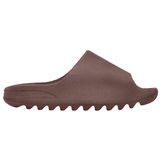 Brown slide sandal on a white background