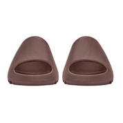 Pair of brown slippers on a white background
