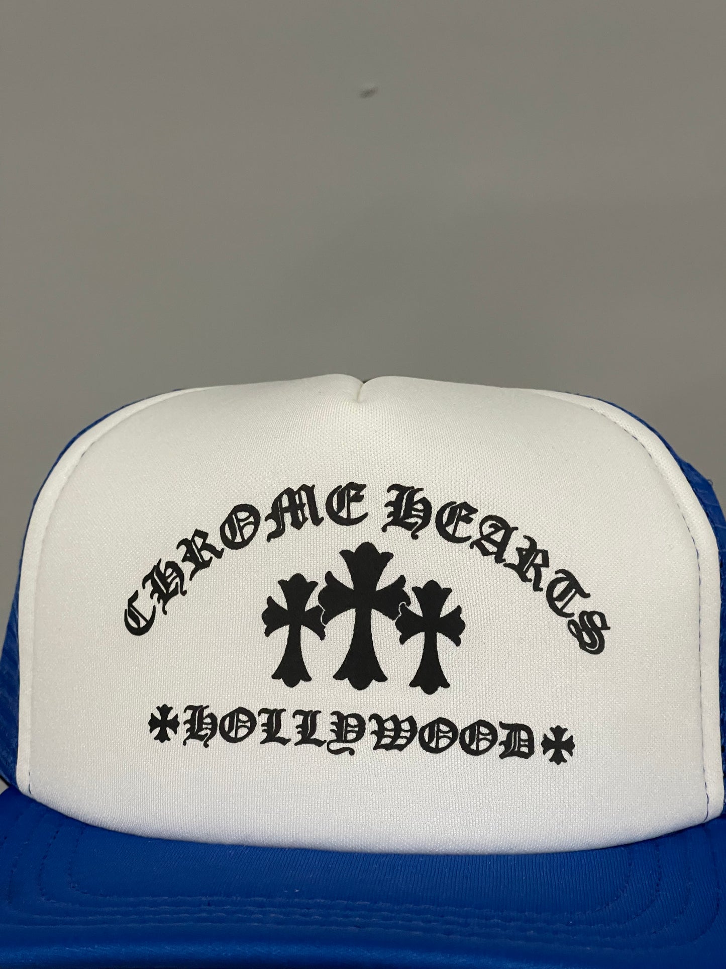 Chrome Hearts King Taco Cross Trucker Hat Blue, Hat - Supra Sneakers