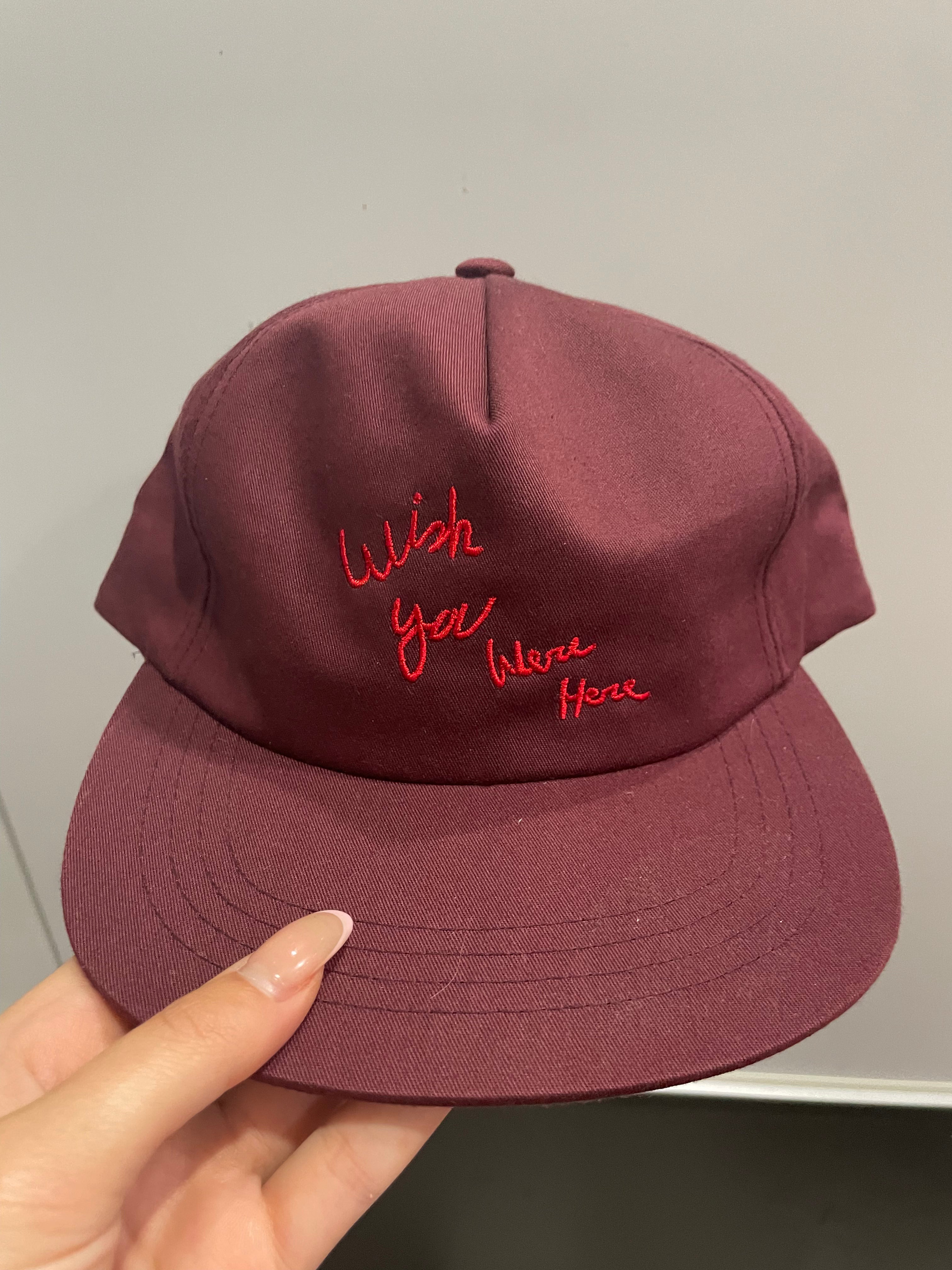 Travis Scott Astroworld Tour Wish You Were Here Hat Maroon, Hat - Supra Sneakers