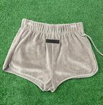 Fear of God Essentials Women's Velour Beach Short Desert Taupe, Shorts - Supra Sneakers - Image 5