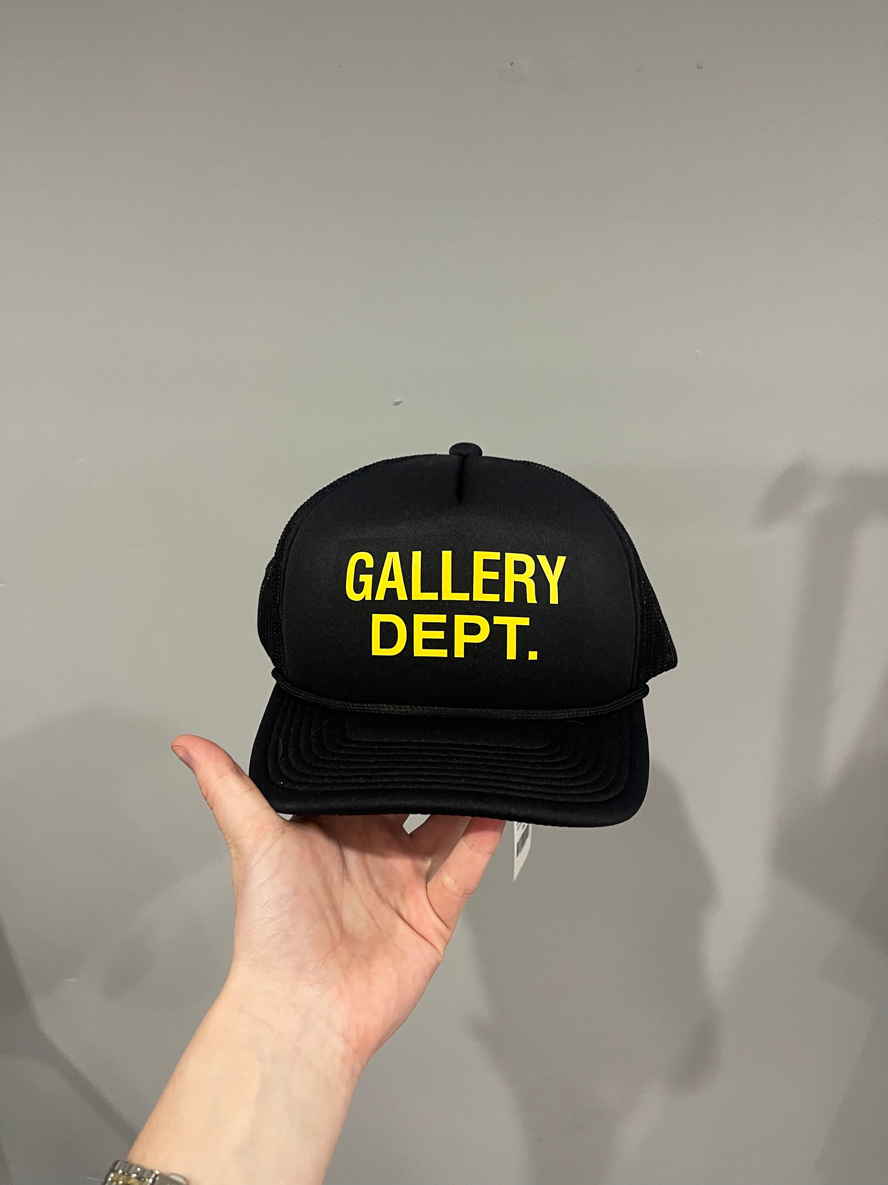 Gallery Dept. Logo Trucker Hat Black, Hat - Supra Sneakers