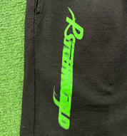 Psychworld Black Canvas Shorts Lime Green Logo, Shorts - Supra Sneakers