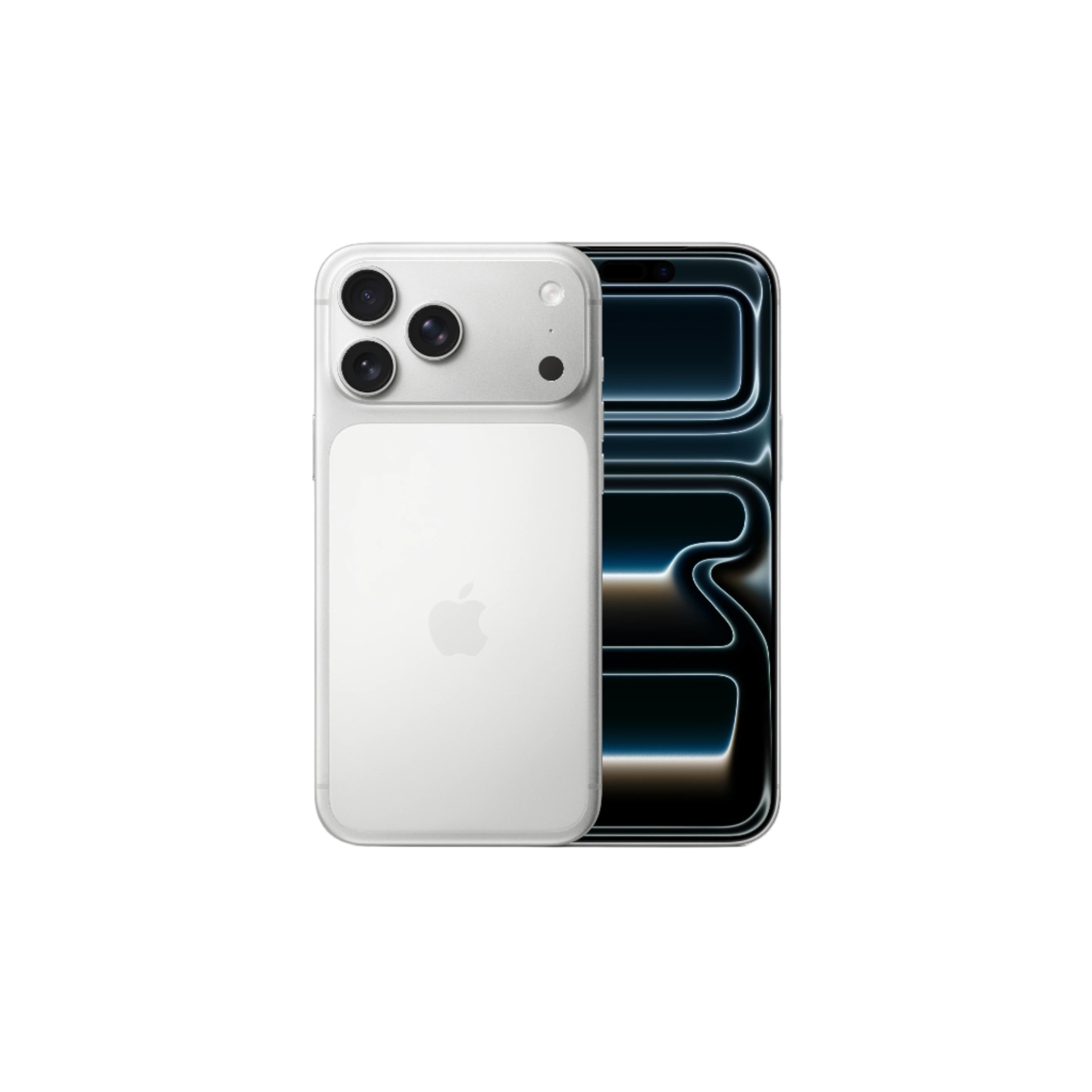 Smartphone with Apple logo on a white background