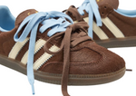 Adidas Samba OG Dark Brown Cream Blue Pony Hair (Women's) - Image 3