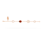 Van Cleef & Arpels Lucky Spring bracelet, 5 motifs 18K rose gold, Carnelian, Mother-of-pearl, Onyx - Image 3