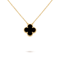 Van Cleef & Arpels Vintage Alhambra pendant 18K yellow gold, Onyx