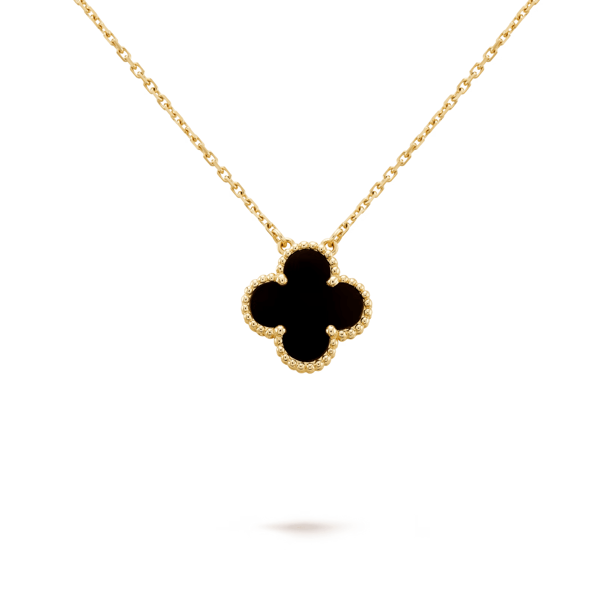Van Cleef & Arpels Vintage Alhambra pendant 18K yellow gold, Onyx