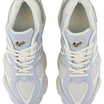Pair of light blue and white sneakers on a white background - Image 4