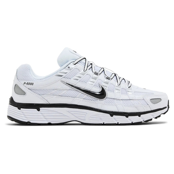 Nike P-6000 White Metallic Silver Black